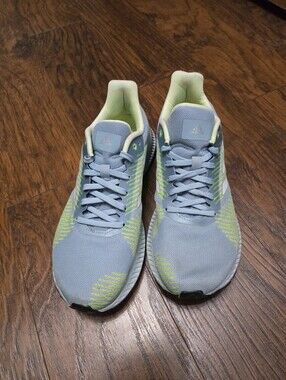 Adidas Light Blue & Lime Running Sneakers